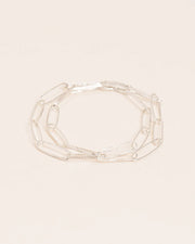 Hammered link chain bracelet