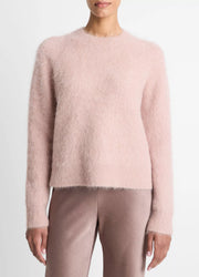 Brushed Alpaca-Blend Crew Neck Sweater