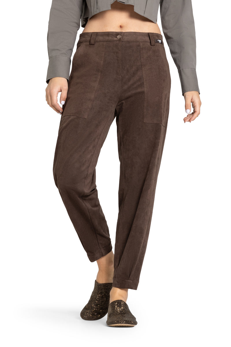 Ophelia Suede Trousers Chocolate Hazel