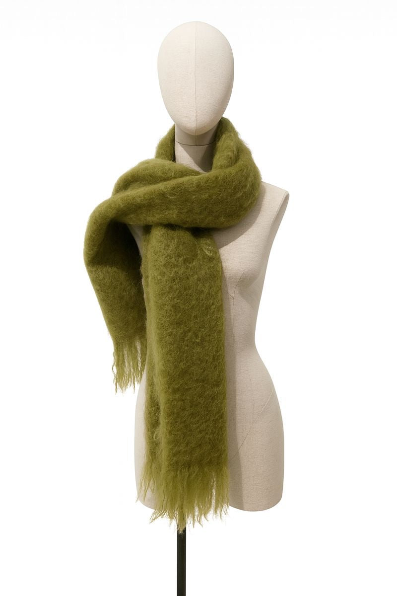 Fluffy sjaal OlijfGroen