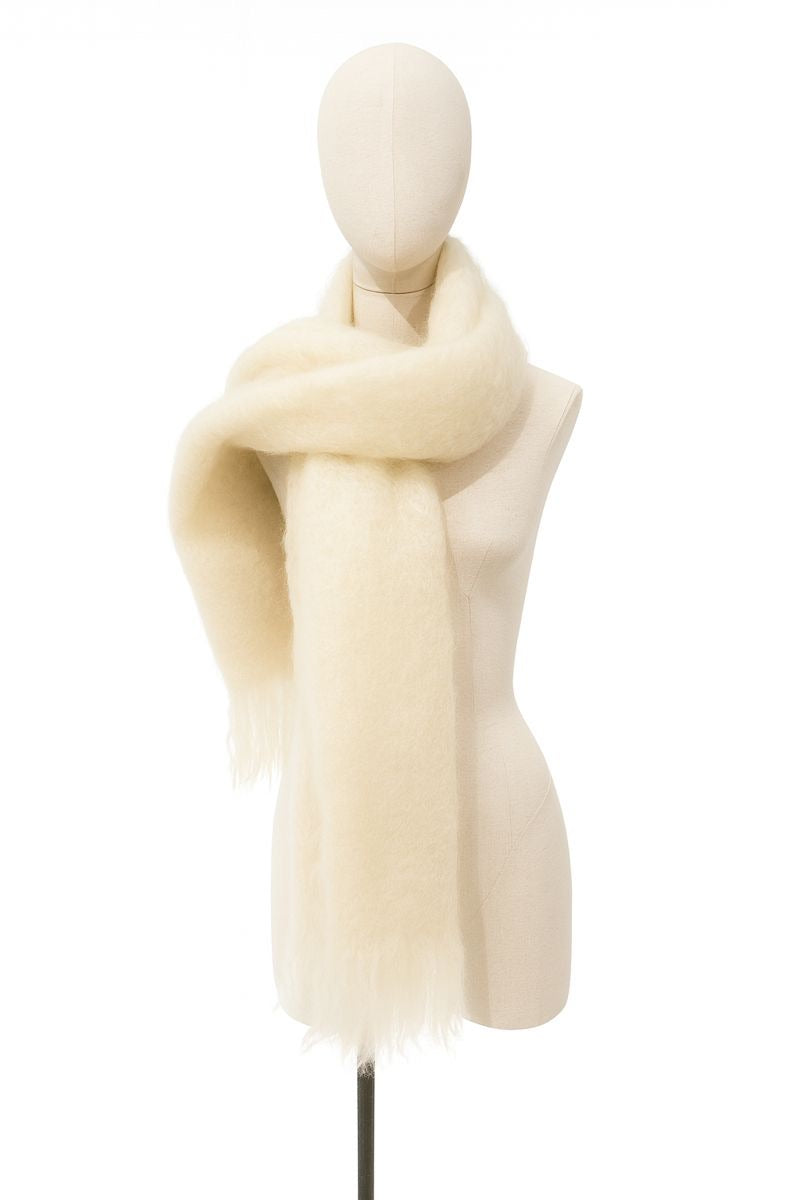 Fluffy sjaal Ecru