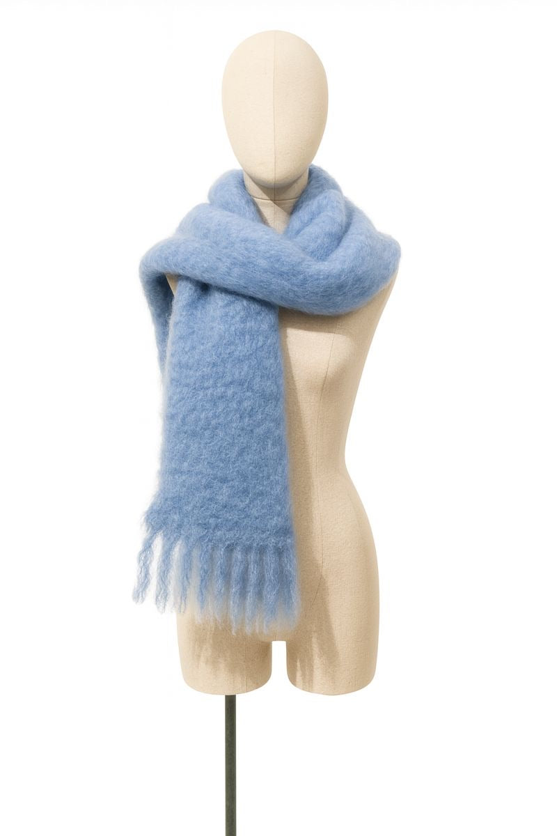 Fluffy sjaal Lichtblauw