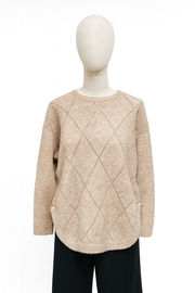 Pull met strass Beige