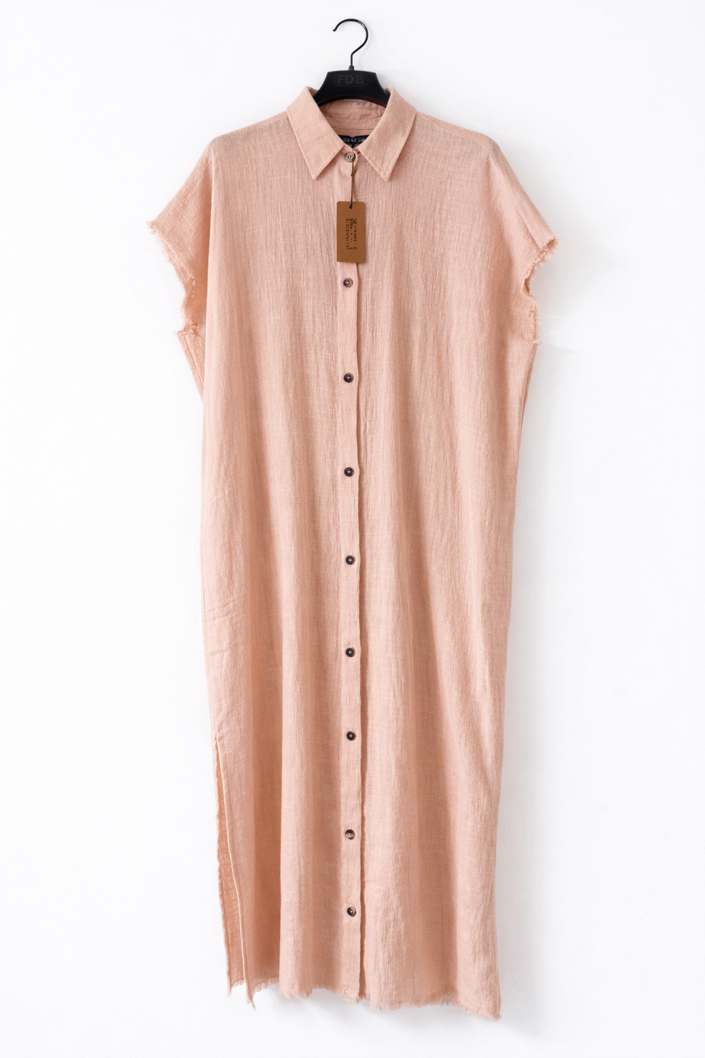 Santorini long shirt dress Powder