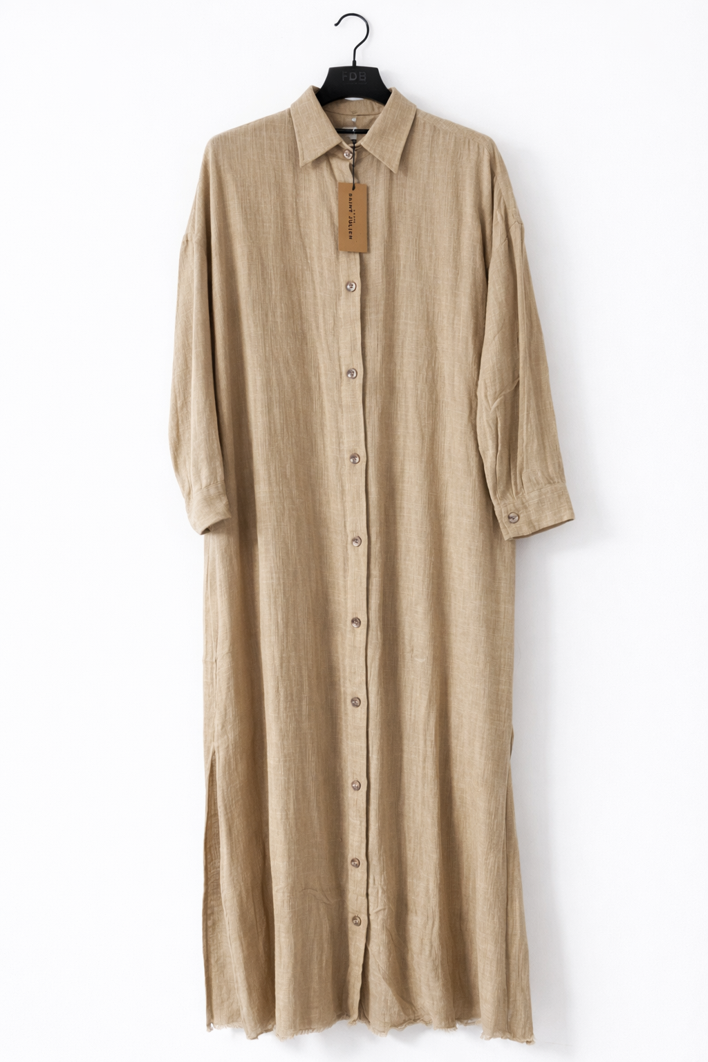 Athena long shirt dress Sesame