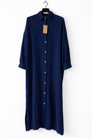 Athena long shirt dress Night Blue