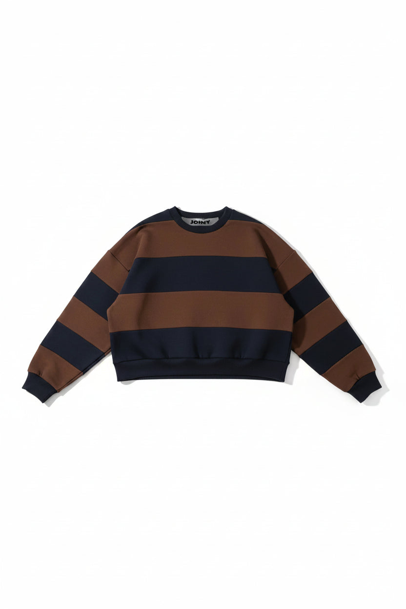 Derek Sweater Navy Brown
