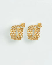 Hoop earrings of falling chain