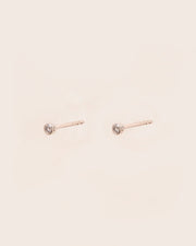 Stud earrings with white diamond in 18 ct. gold