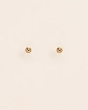 Stud earrings with white diamond in 18 ct. gold