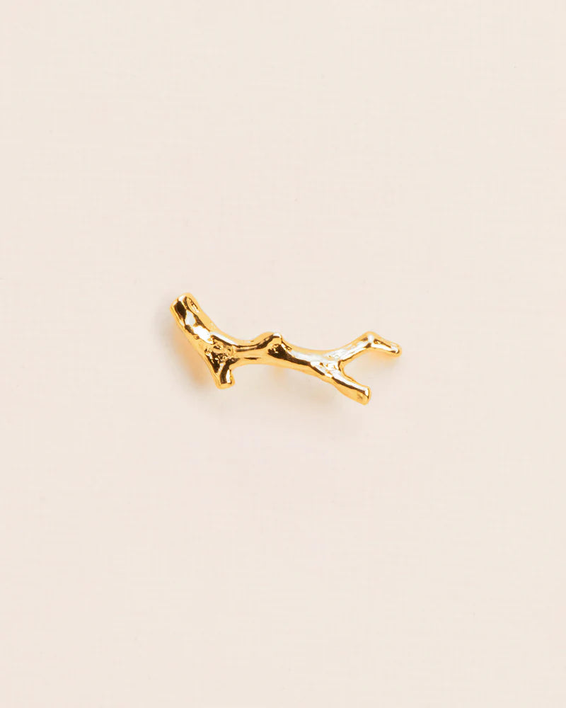 Single branch-shaped stud earring