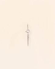 Single hoop earring with spring ring and spike
