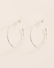 Statement branch-textured hoop earrings