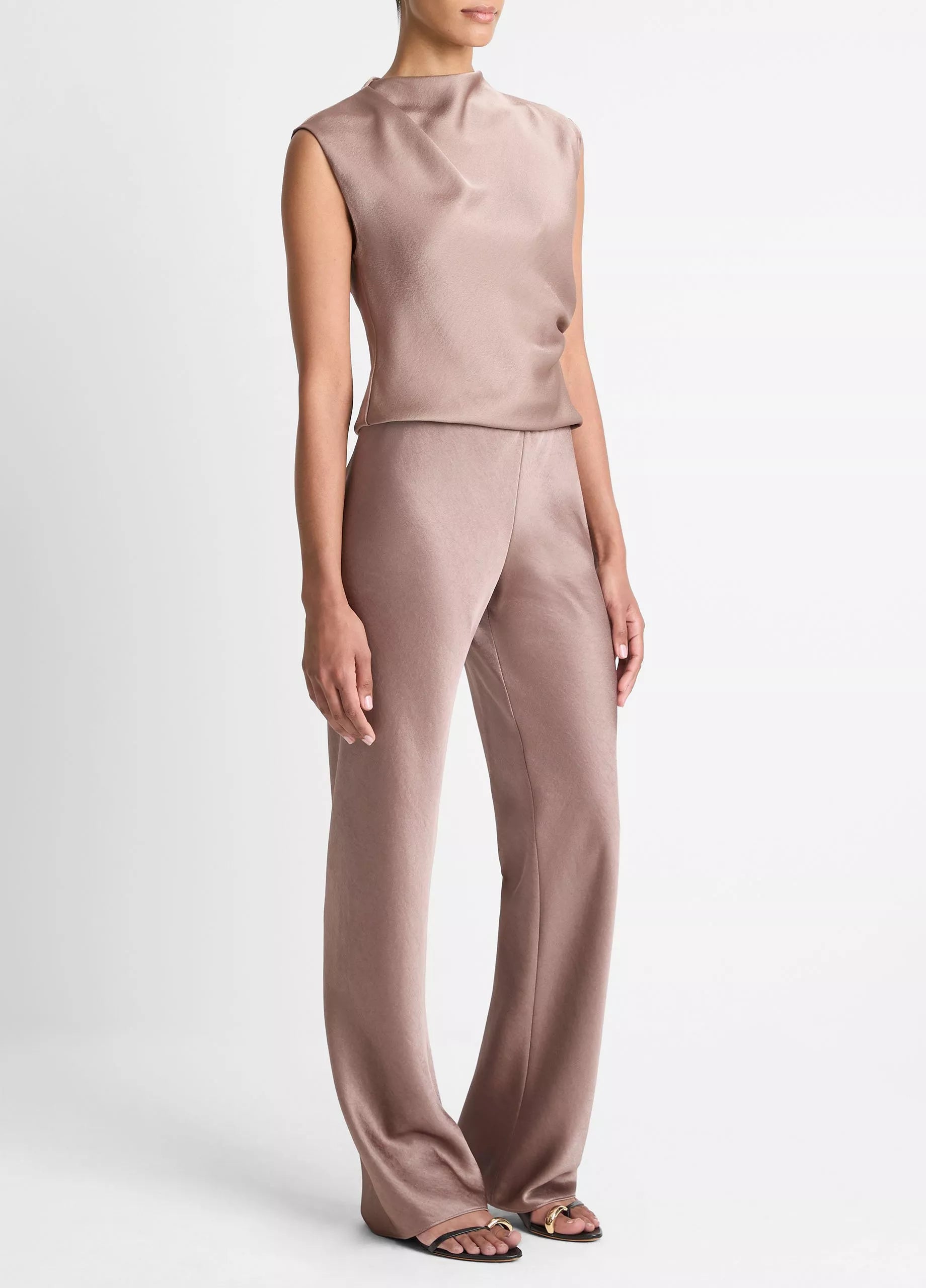 Fluid Satin Bias Pant