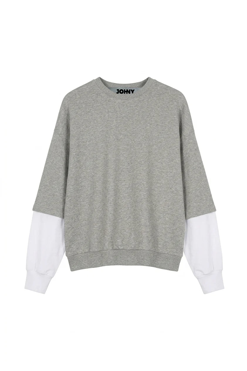 Amy sweater grey/white