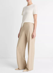 Italian Wool-Blend High-Waist Bias Pant
