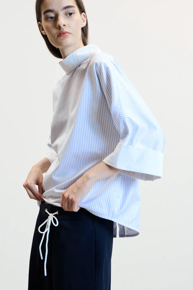 Stella White / Blue Blouse
