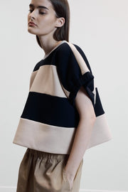 Pepper top Light Camel Navy