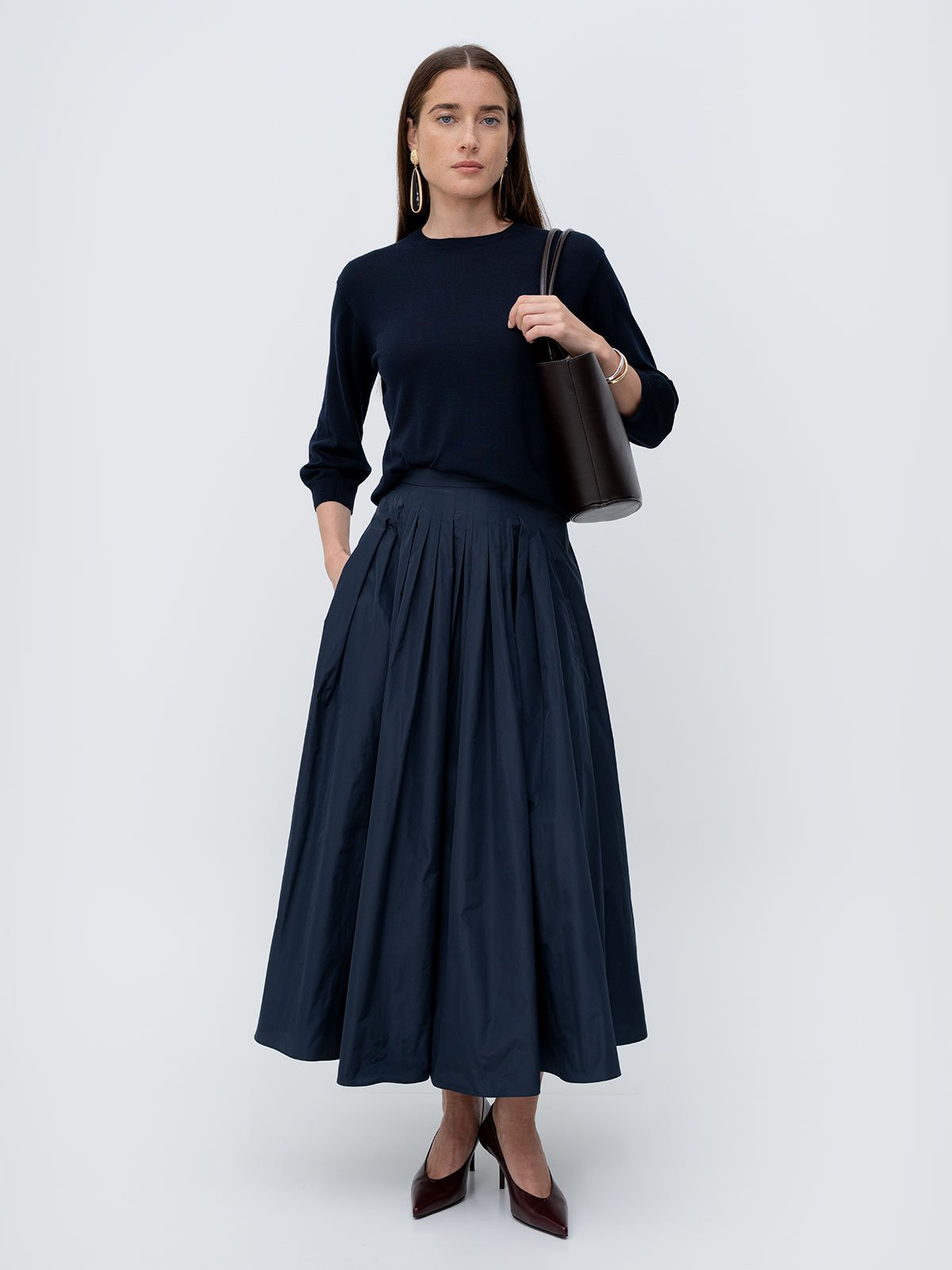 Jockey taffeta skirt Ultramarine