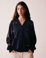 Lia navy with Ducks Cardigan