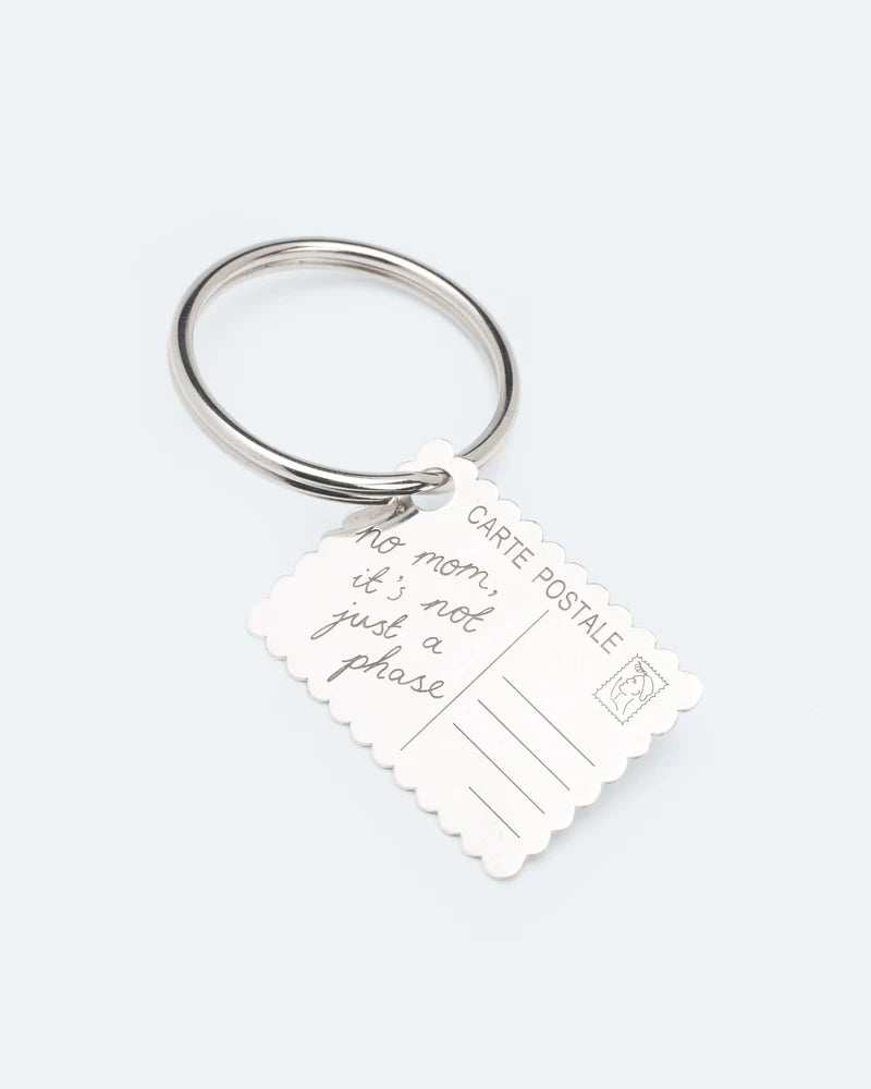 Carte-Postale letter to home keychain
