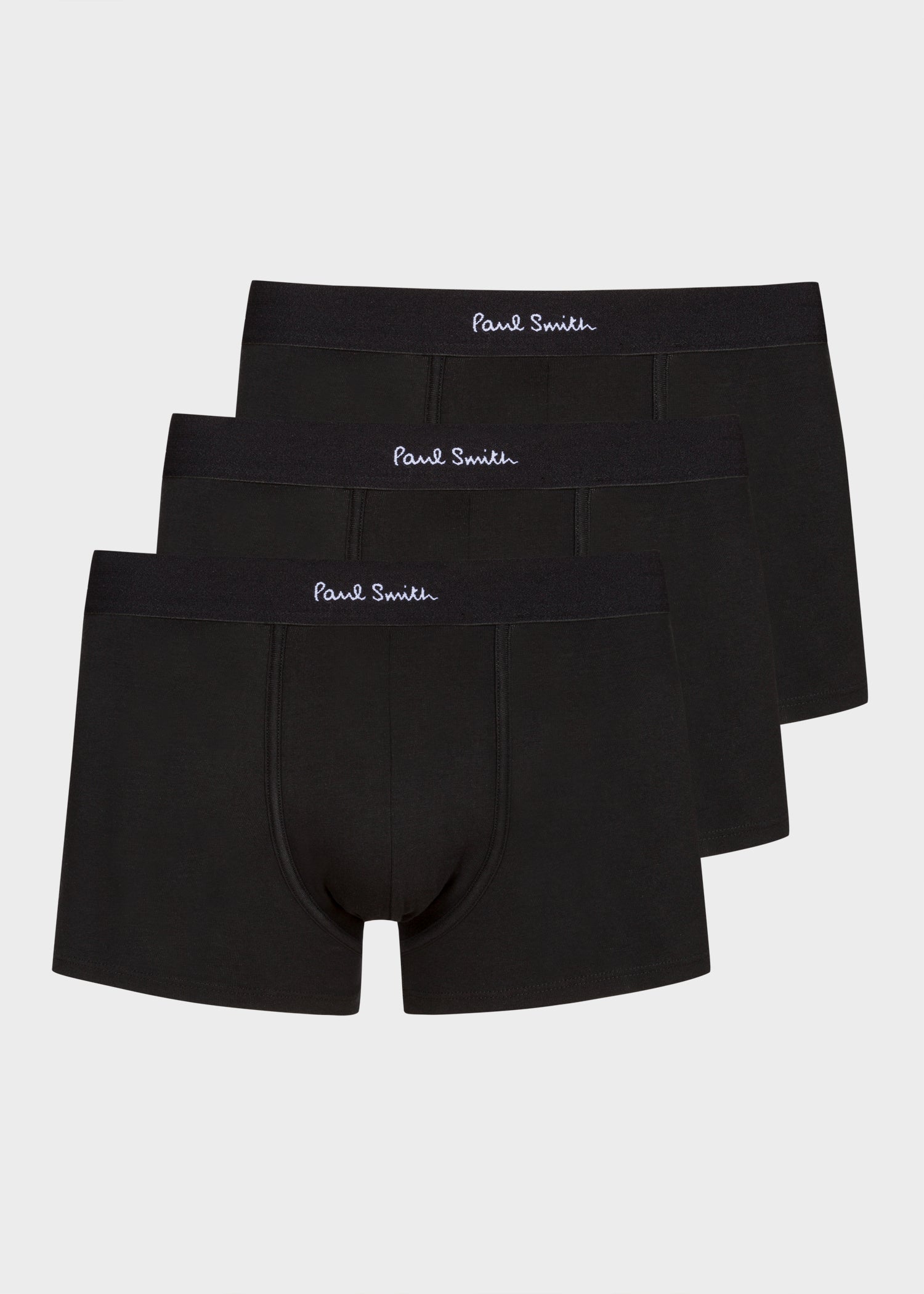 Black Waistband Boxer Briefs Three Pack