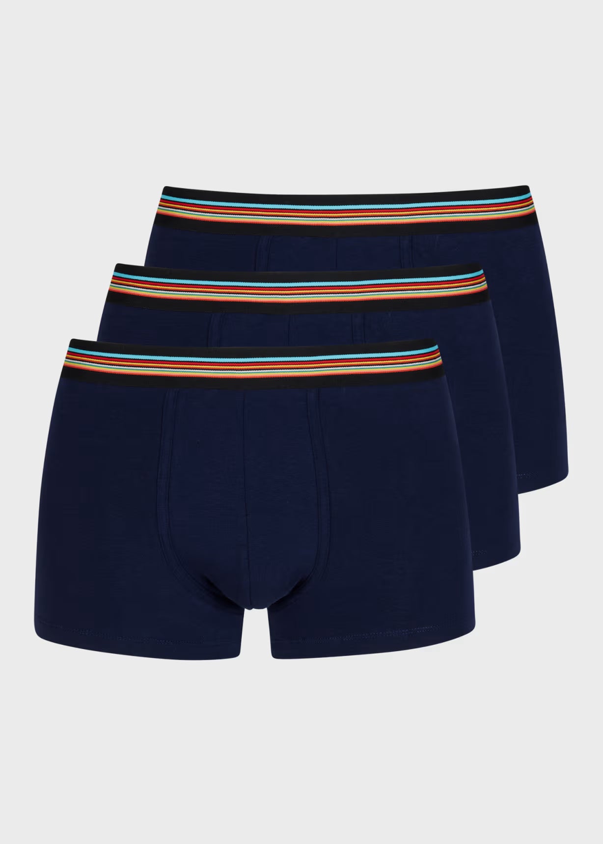 Blue 'Signature Stripe' Waistband Boxer Briefs Three Pack
