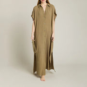 Santorini long shirt dress Sesame