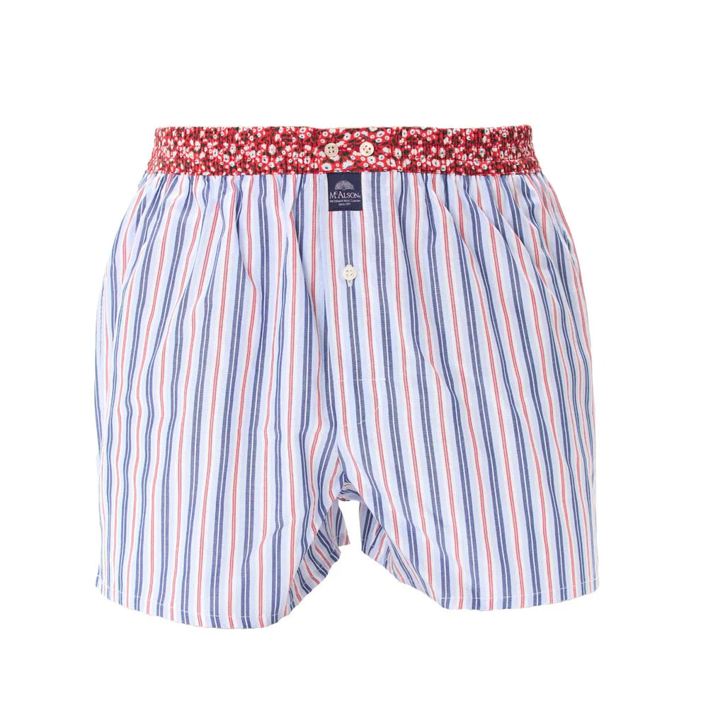 Stripes light blue, navy & red Boxer Short