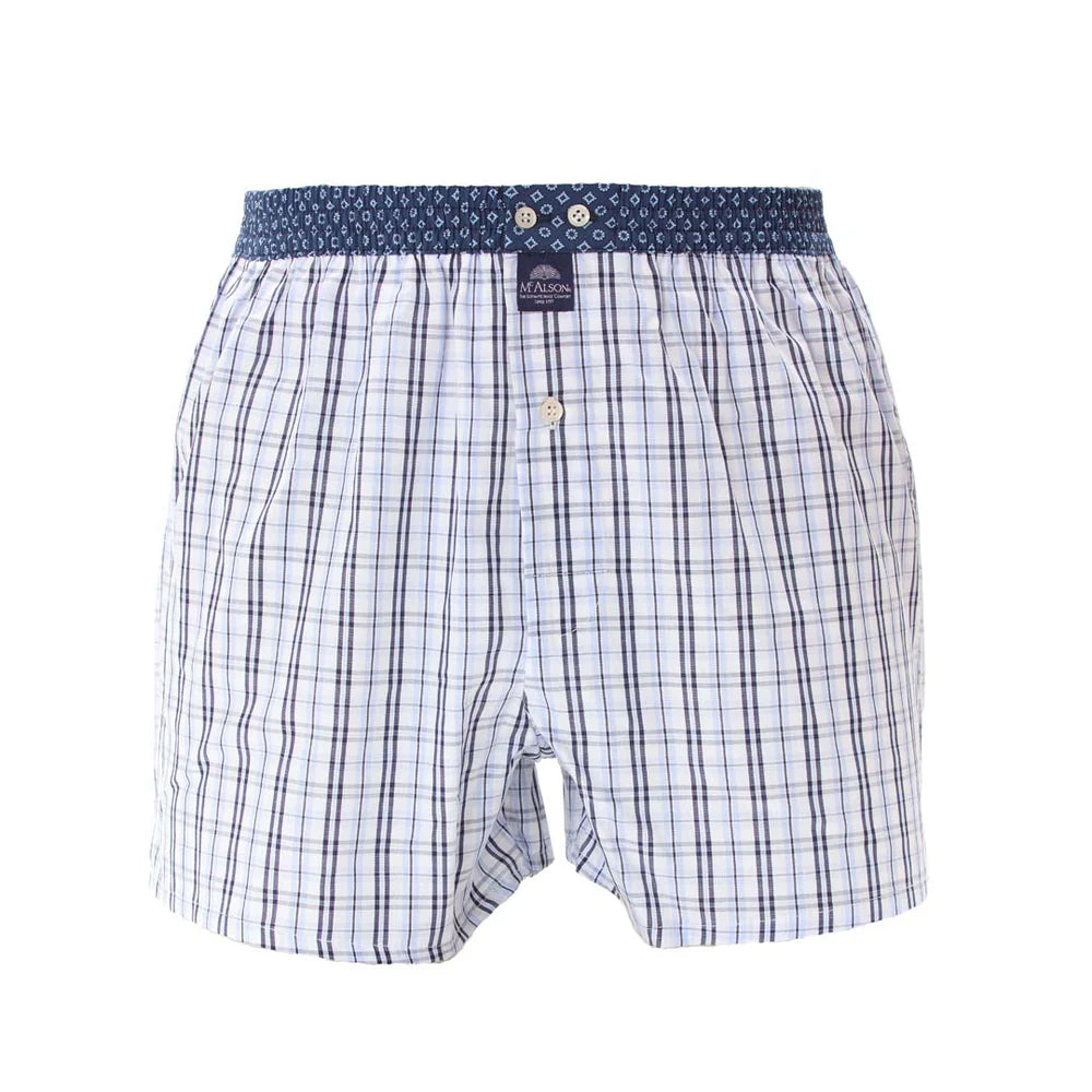 Checkered navy & light blue Boxer Short
