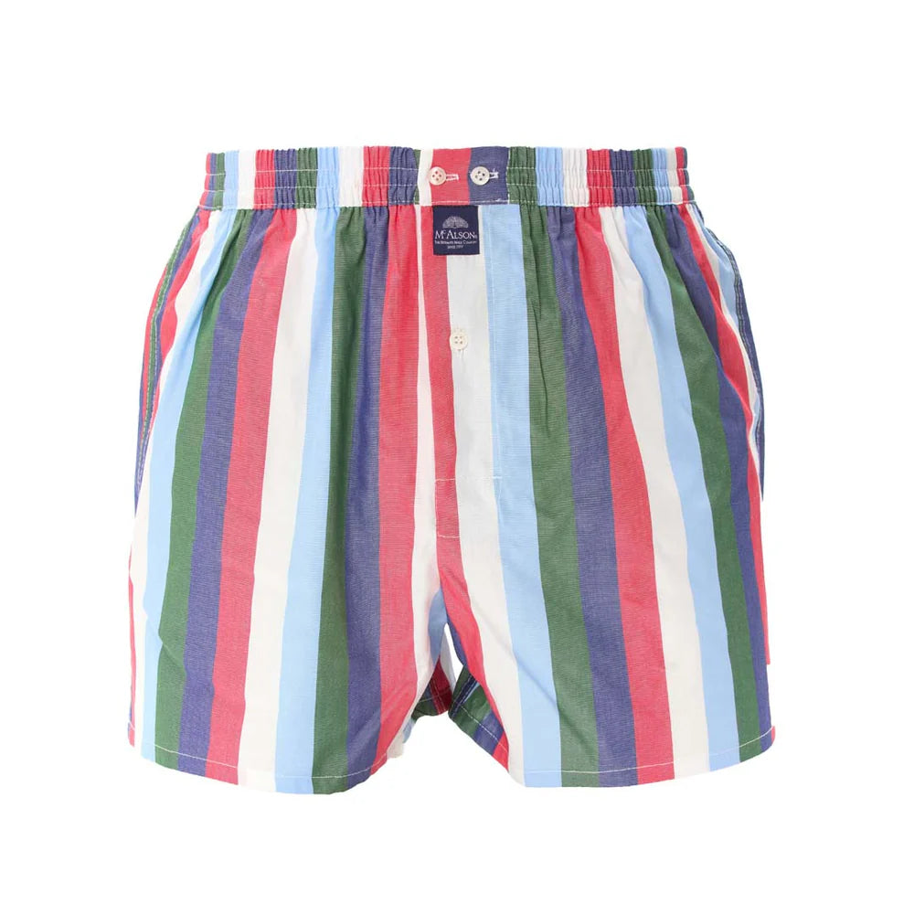 Stripes light blue, red & green Boxer Short