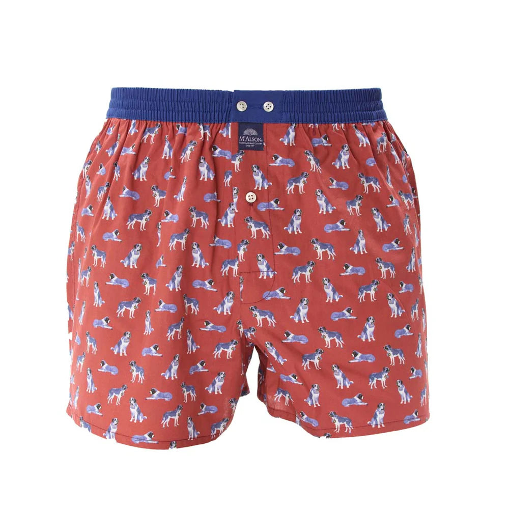 Saint Bernard burgundy Boxer Short