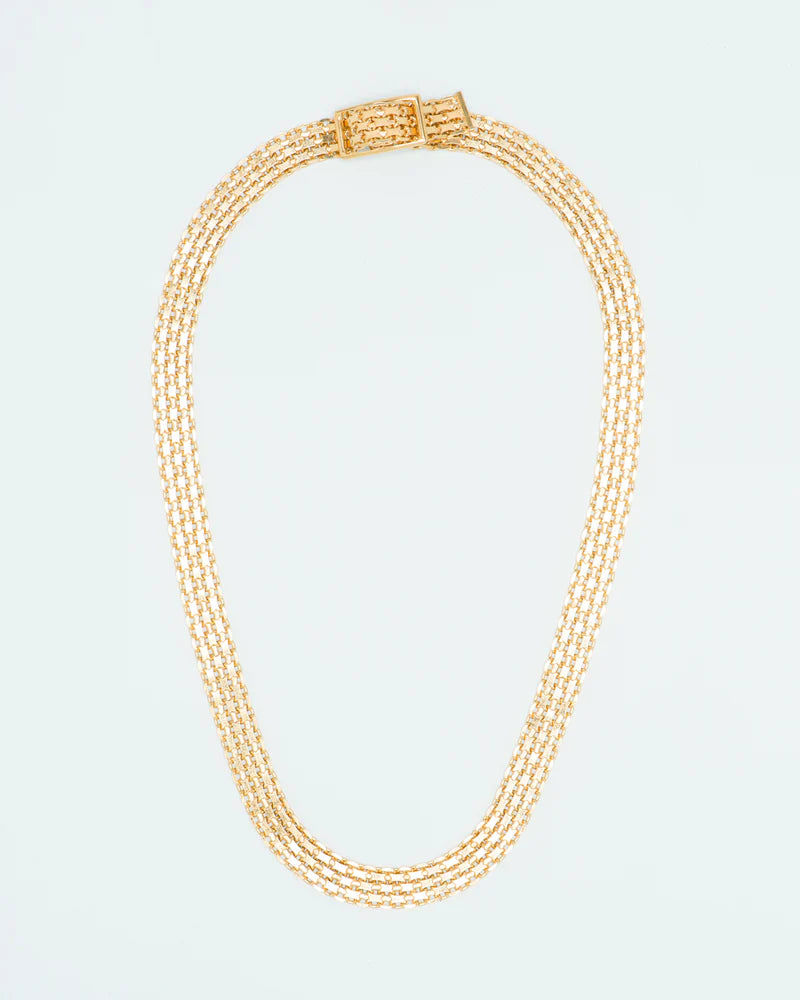 Chain necklace with buckle clasp