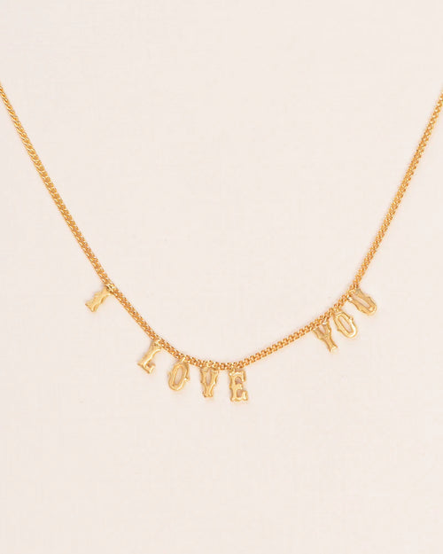 'I Love You' necklace 18 ct. gold