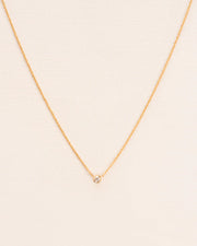 Necklace with white diamond in 18 ct. gold