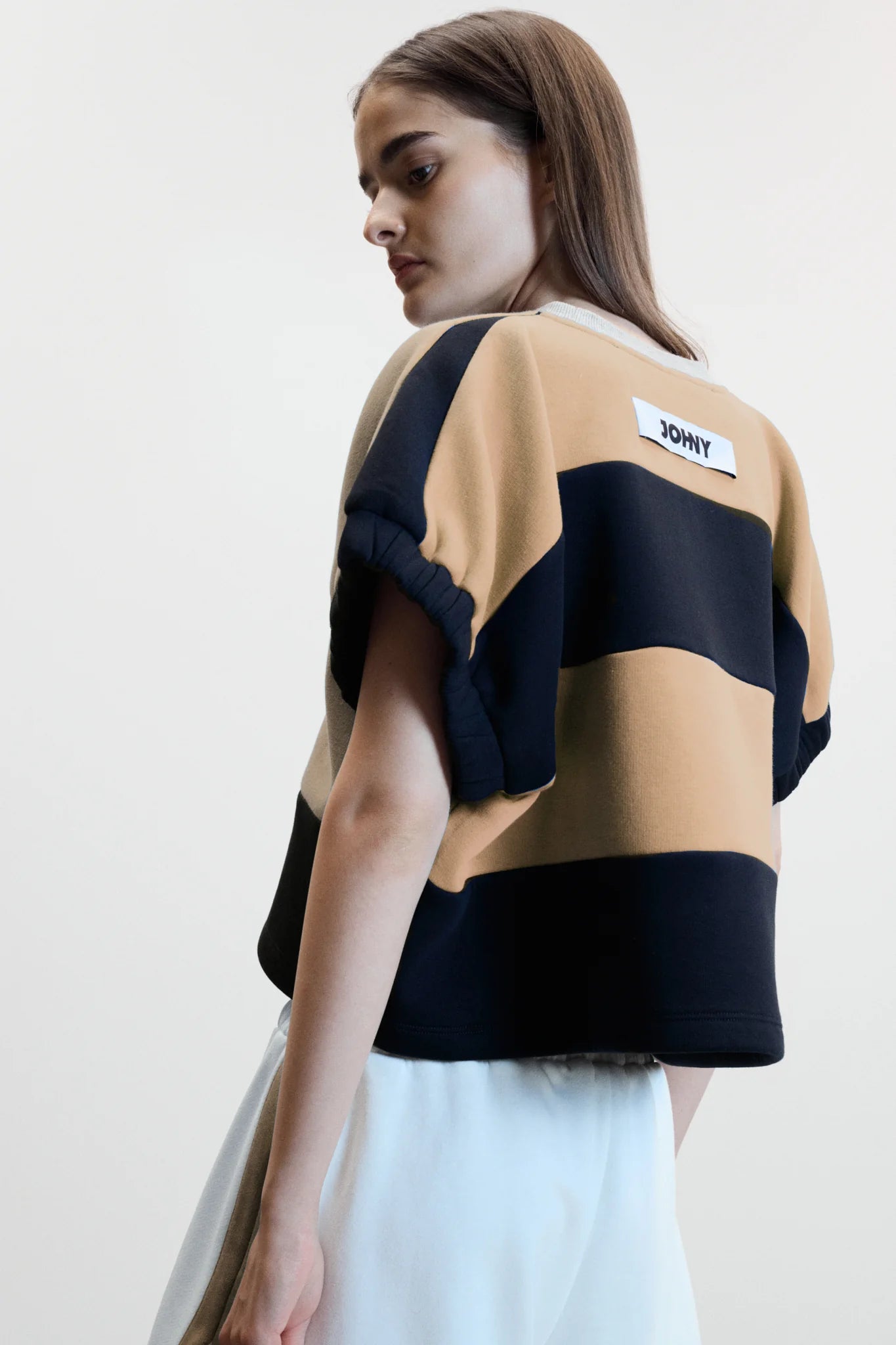 Pepper top Light Camel Navy