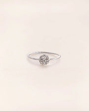 Ring with diamond rosette in 18 ct. gold