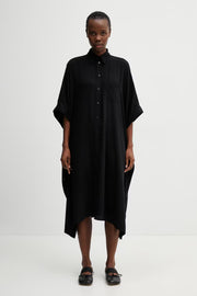 Loose-fit Shirt dress Black