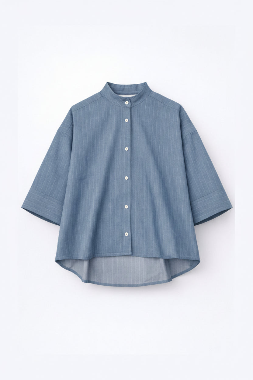 Boxy Shirt Summer Casual Pin Striped Jeans