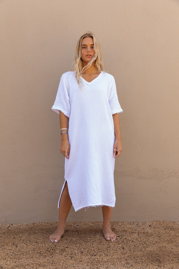 Fiji dress light cotton White