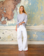 Harlow V-neck T-shirt Grey Melange