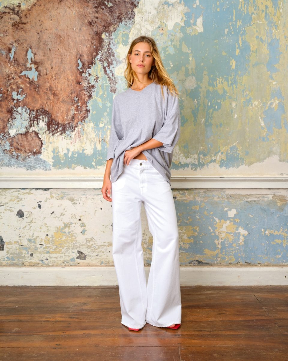 Harlow V-neck T-shirt Grey Melange