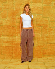 Romeo Baggy Pants Washed Corduroy Brownie