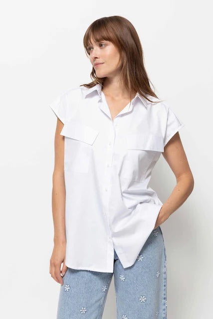 Nisrine Sleeveless Shirt White