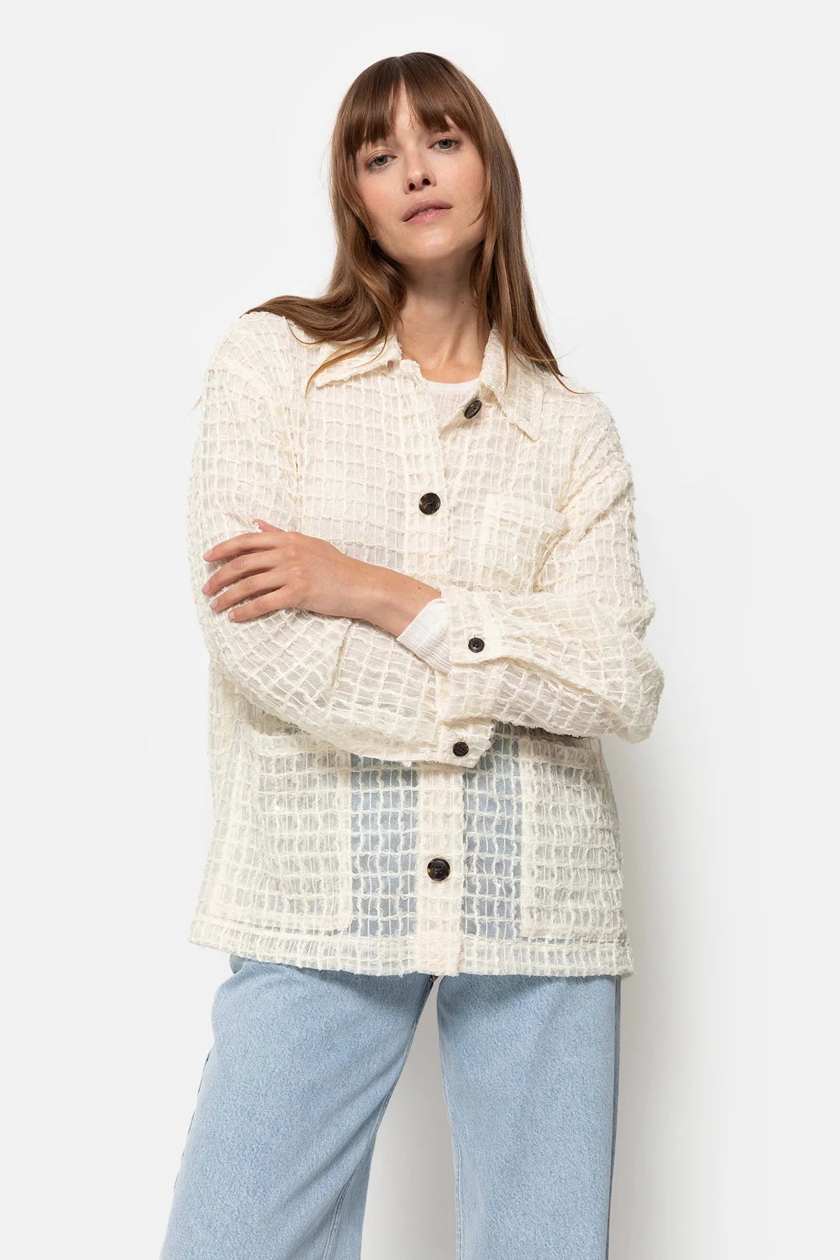 Nope Lace Jacket Off White