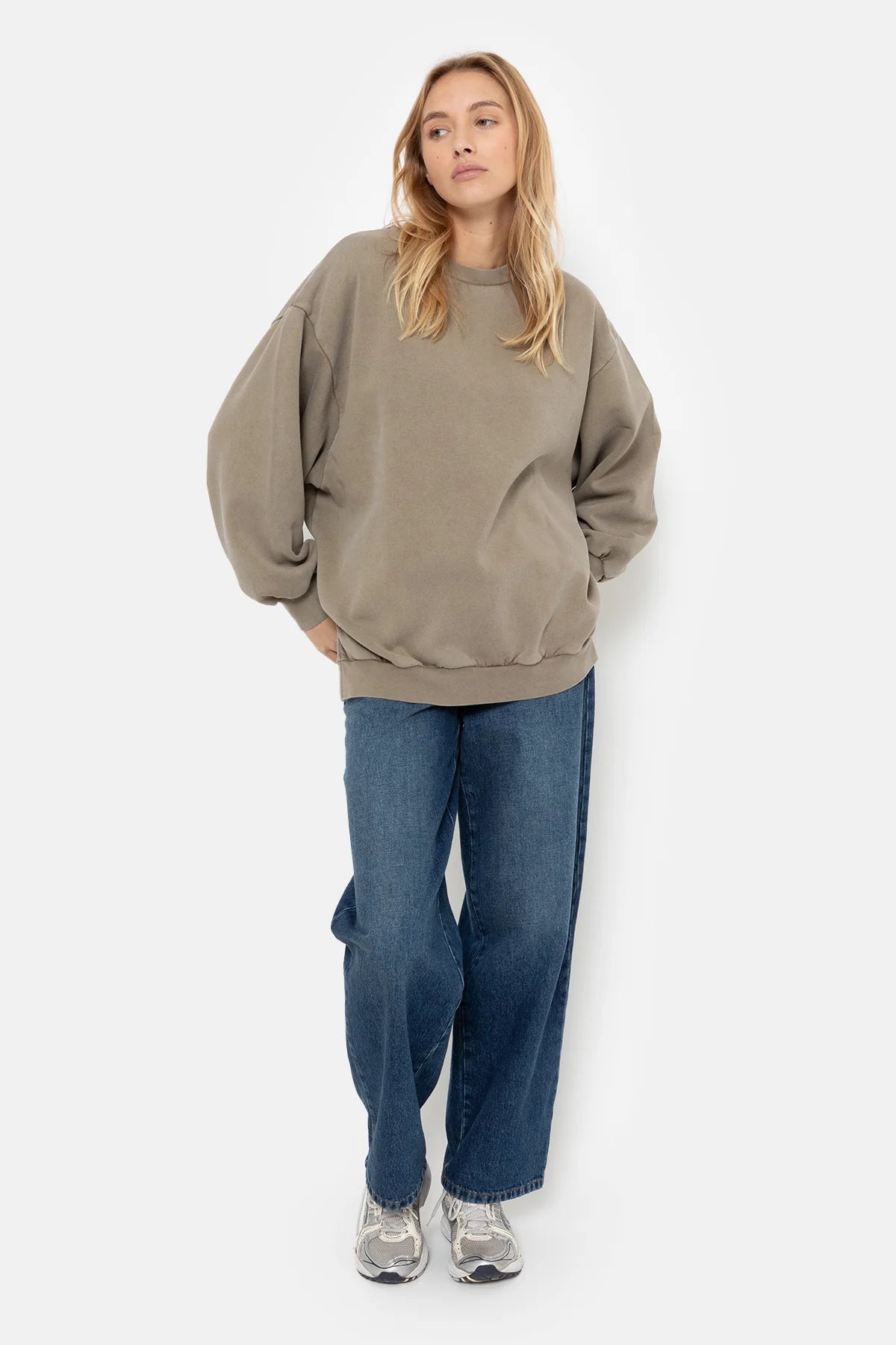 Ulla Oversized Sweatshirt Vintage Taupe