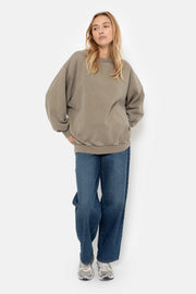 Ulla Oversized Sweatshirt Vintage Taupe