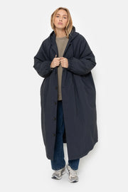 Morgan Long Coat with Hoodie Dark Grey