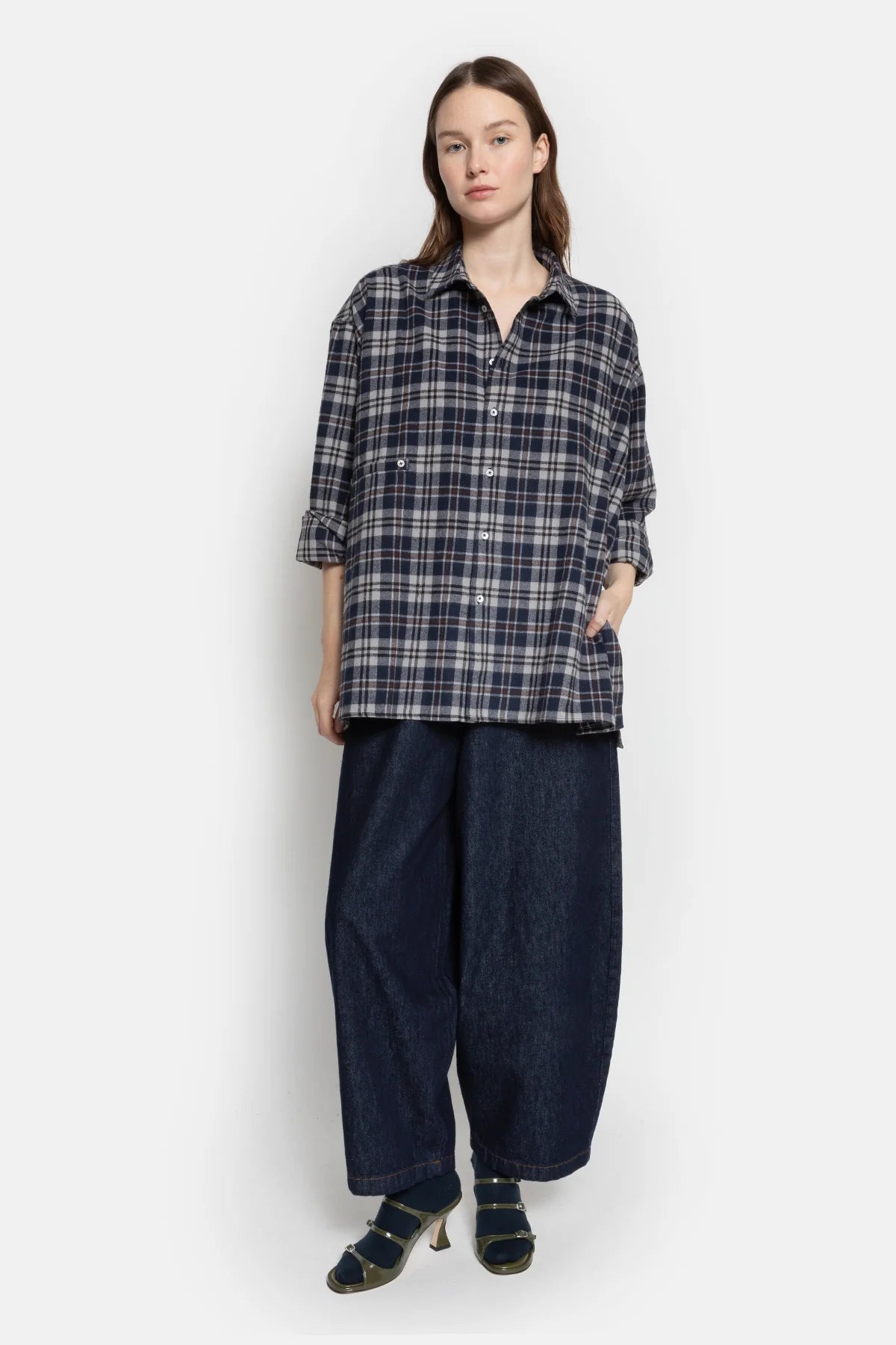 Only Flannel Shirt Blue Checks