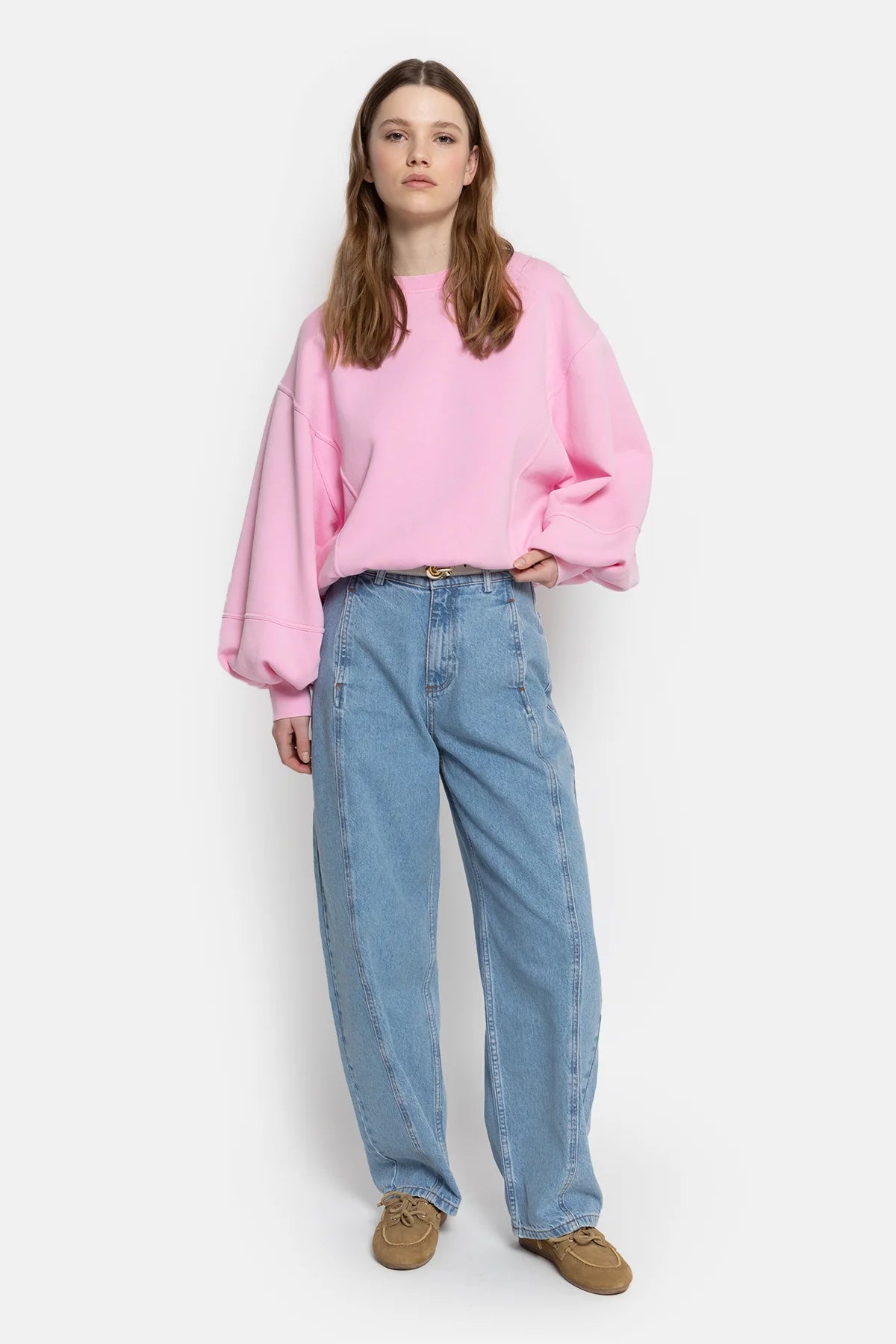 Nils Balloon denim pants Light Blue